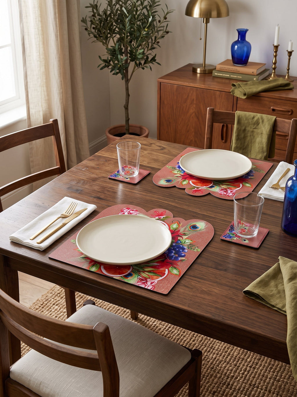 Rio Pfau & Früchte 4er-Set Platzsets – Bild 5