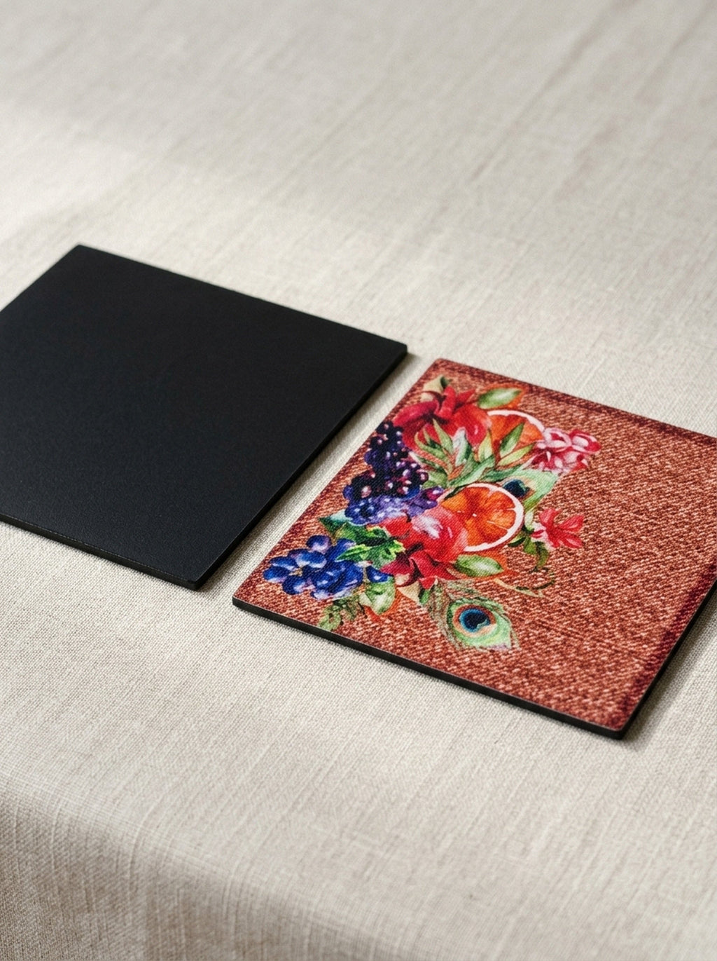 Rio Peacock & Fruit Set of 4 Placemats + Coasters – image 5