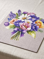 Lavender Blumenstrauß 4er-Set Platzsets – Bild 5