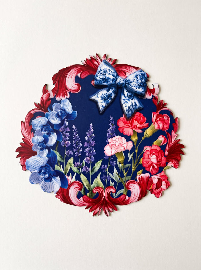LaMua Schleife & Blüten — 4er-Set Platzsets, abwischbar
