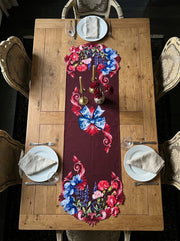 Lavin Schleife & Blüten — Laminierter Cut-Läufer 45x138 cm, fleckabweisend
