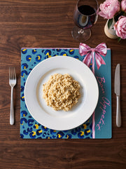 Bella Leopard & Schleife — Platzset, abwischbar