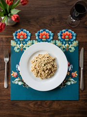 Loya Floral — Placemat, Wipe-Clean, Stain-Resistant