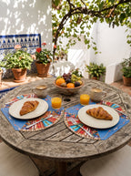 Azure Fächer Set aus 4 Platzsets + Untersetzern – Bild 3
