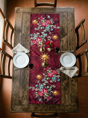 Sole Sonne & Blüten — Tischläufer 45x138 cm, fleckabweisend