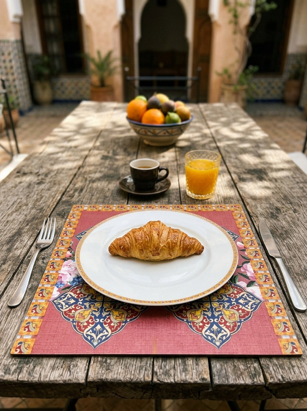 Safi Iznik-Fliese & Rose 4er-Set Platzsets – Bild 3