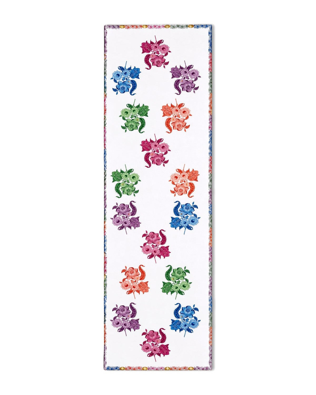 Runner 40x140 cm – Fiesta Renkli Çiçek Desenli