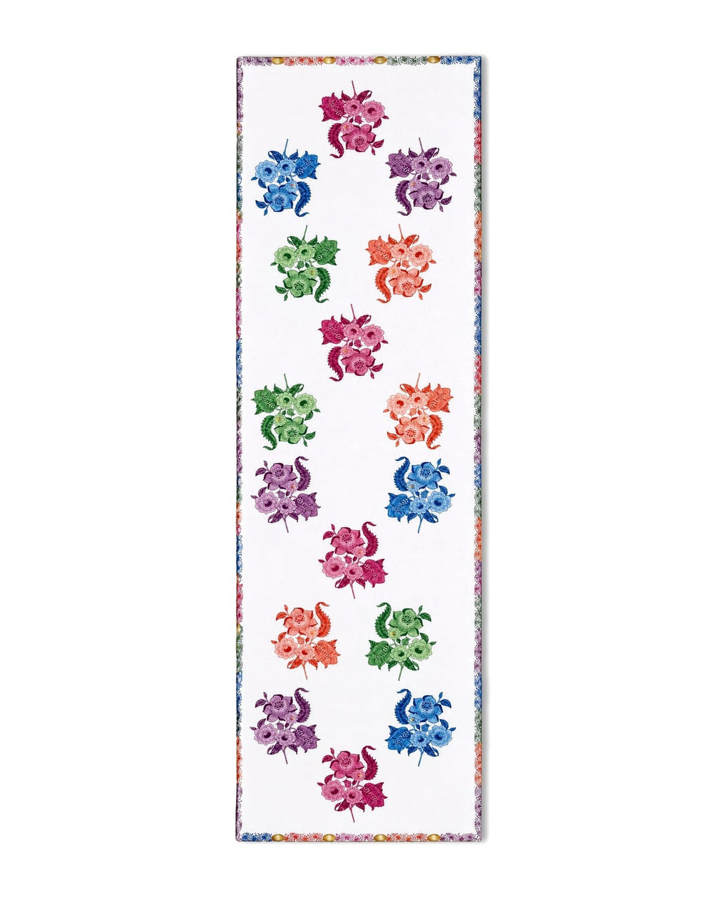 Runner 40x140 cm – Fiesta Renkli Çiçek Desenli