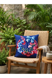 Kırlent Kılıfı 40x40 cm – LaMua Fiyonk Ve Çiçek Desenli