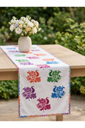 Fiesta Renkli Çiçek Desenli Dekoratif Runner 40x140 cm
