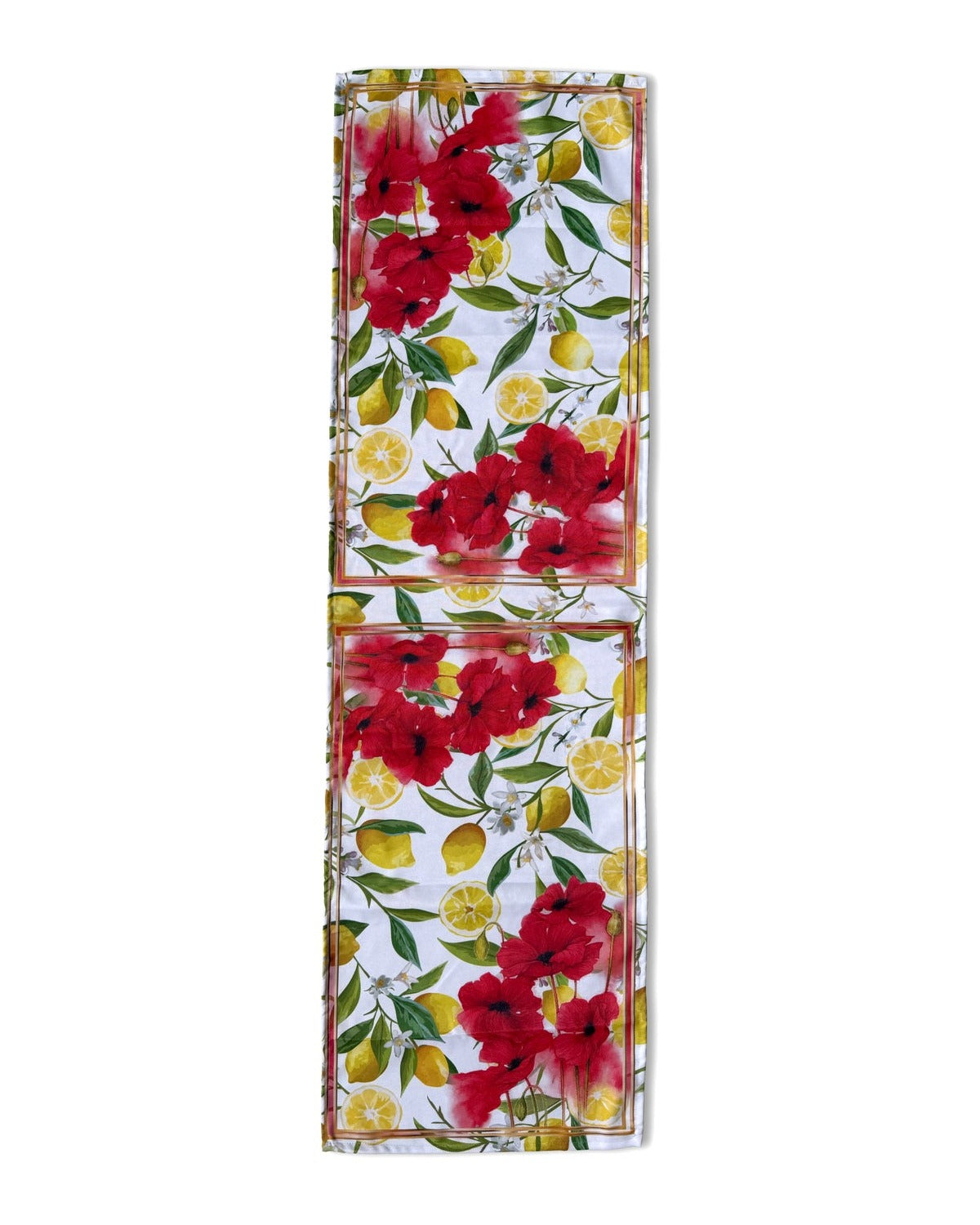 Runner 40x140 cm – Lima Limon ve Gelincik Desenli