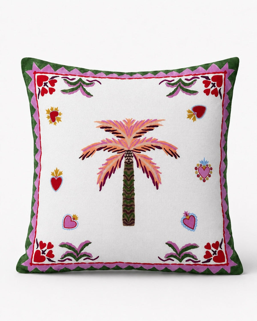Palm Palme — Kissenbezug 40x40 cm, mit Reißverschluss, fleckabweisend