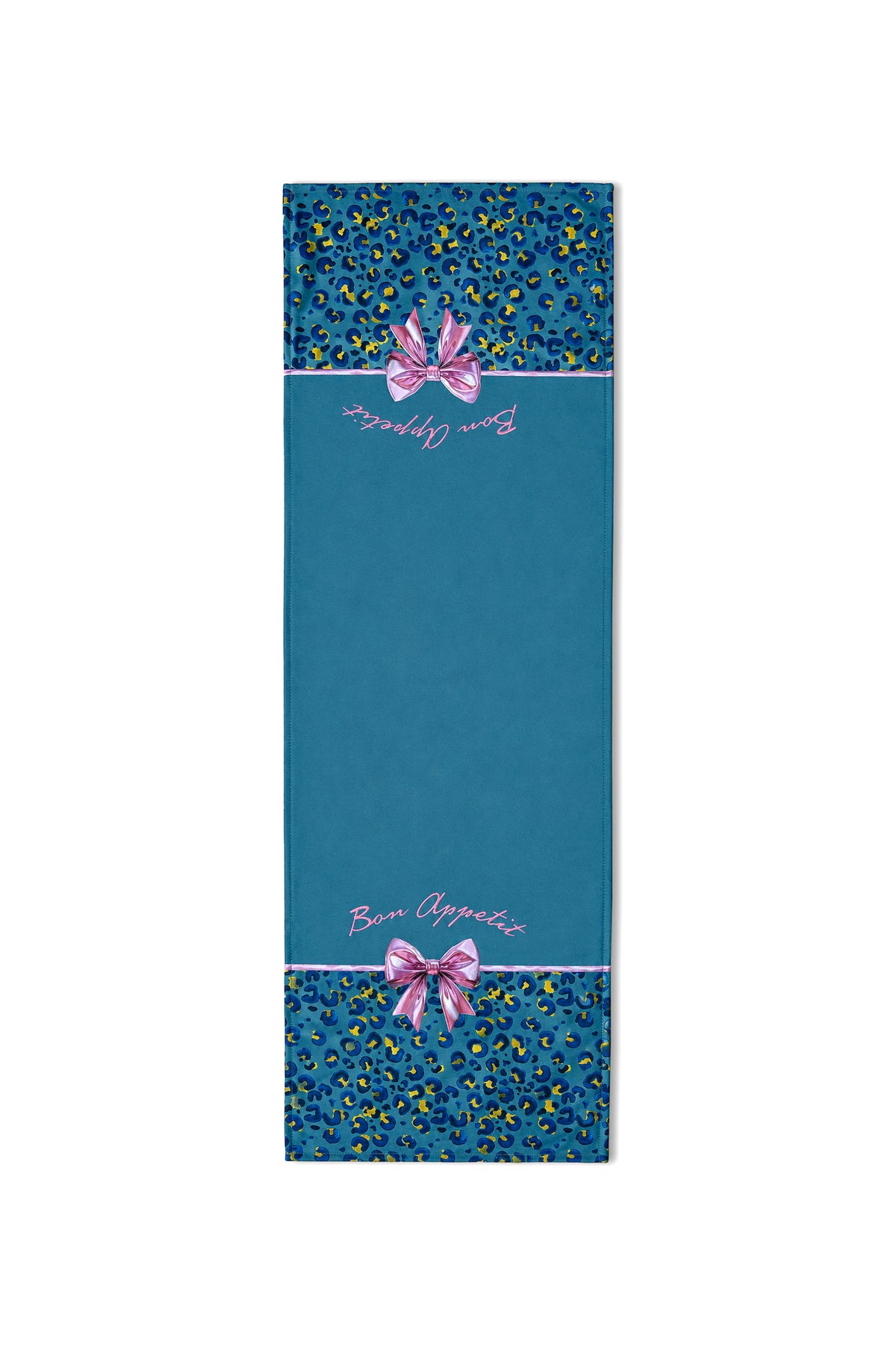 Bella Leopar ve Fiyonk Desenli Dekoratif Runner 40x140 cm — görsel 2
