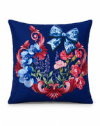 Kırlent Kılıfı 40x40 cm – LaMua Fiyonk Ve Çiçek Desenli