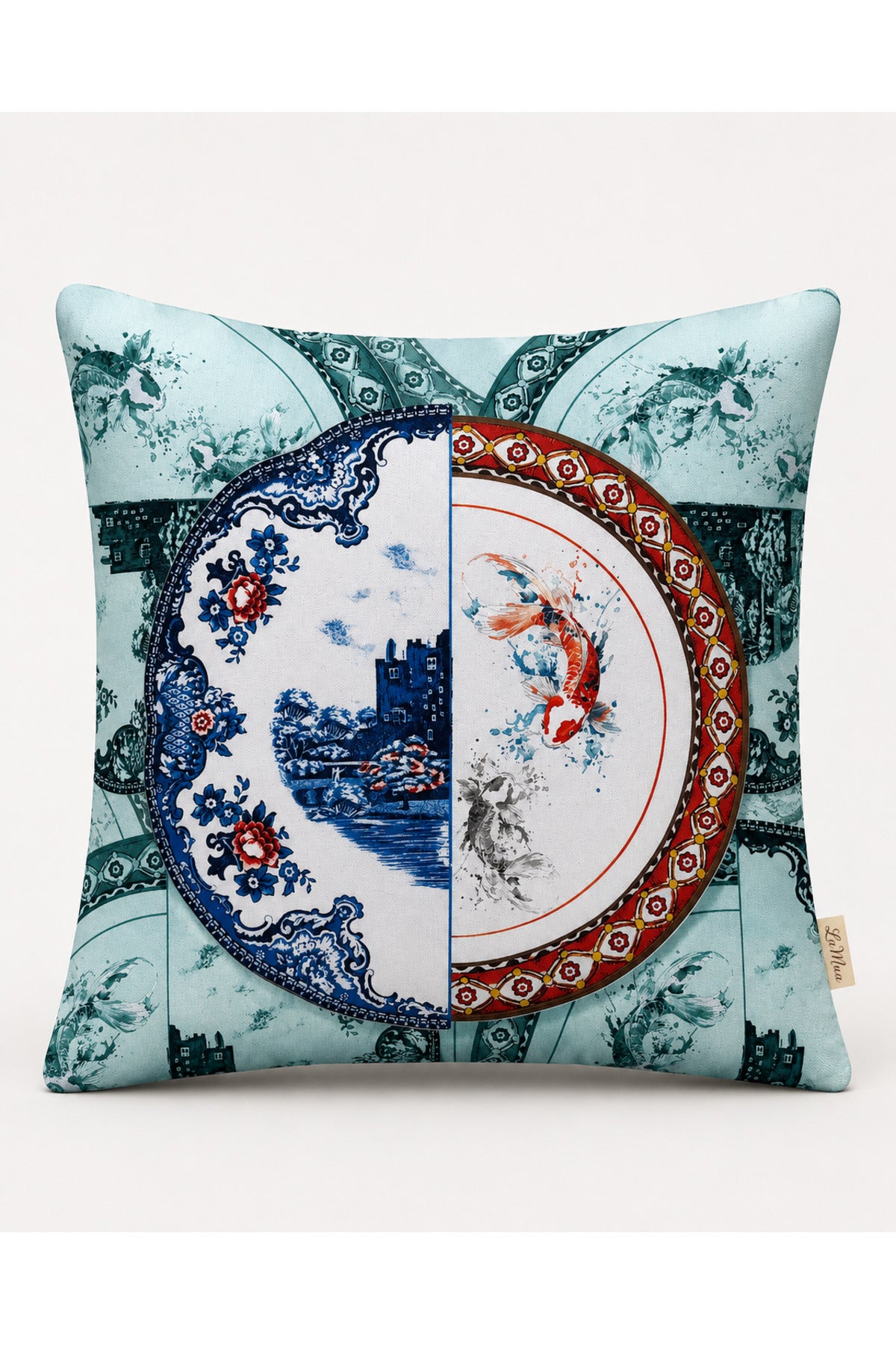 Asia Tabak Desenli Dekoratif Kırlent Kılıfı 40x40 cm — görsel 2