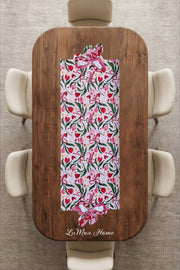 Lamineli Cut Runner, Lazer Kesim – Fiora Fiyonk ve Çiçek Desenli