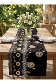 Runner 40x140 cm – Noir Siyah Gold Desenli