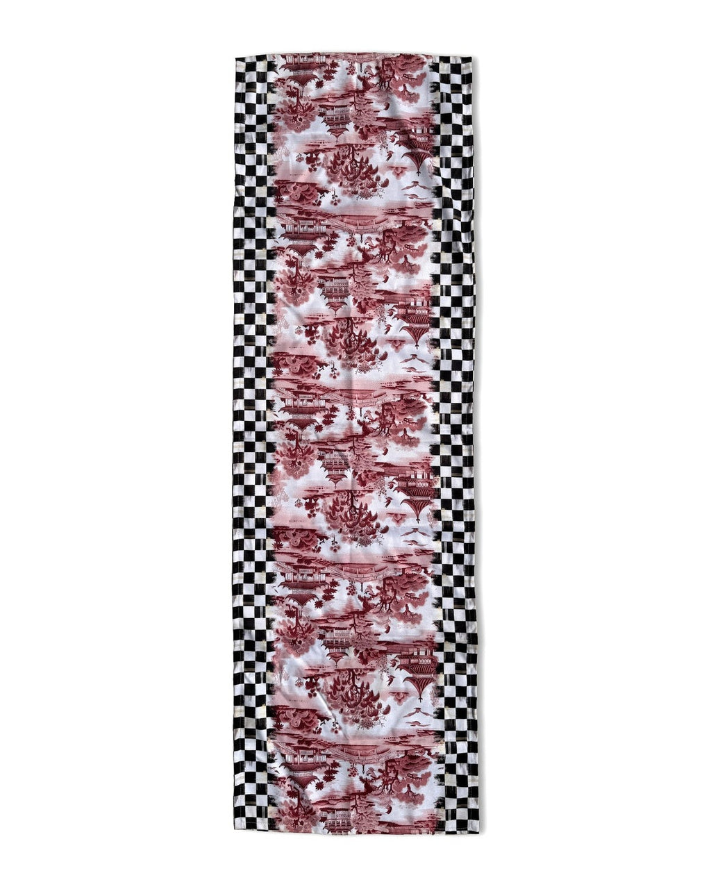 Runner 40x140 cm – Vita Bordo Dama Ve Japon Bahçesi Desenli