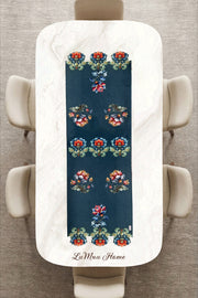 Lamineli Cut Runner, Lazer Kesim – Loya Çiçek Desenli