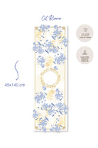 Royal Mavi Çiçek ve Kuş — Lamineli Cut Runner 45x138 cm — görsel 2