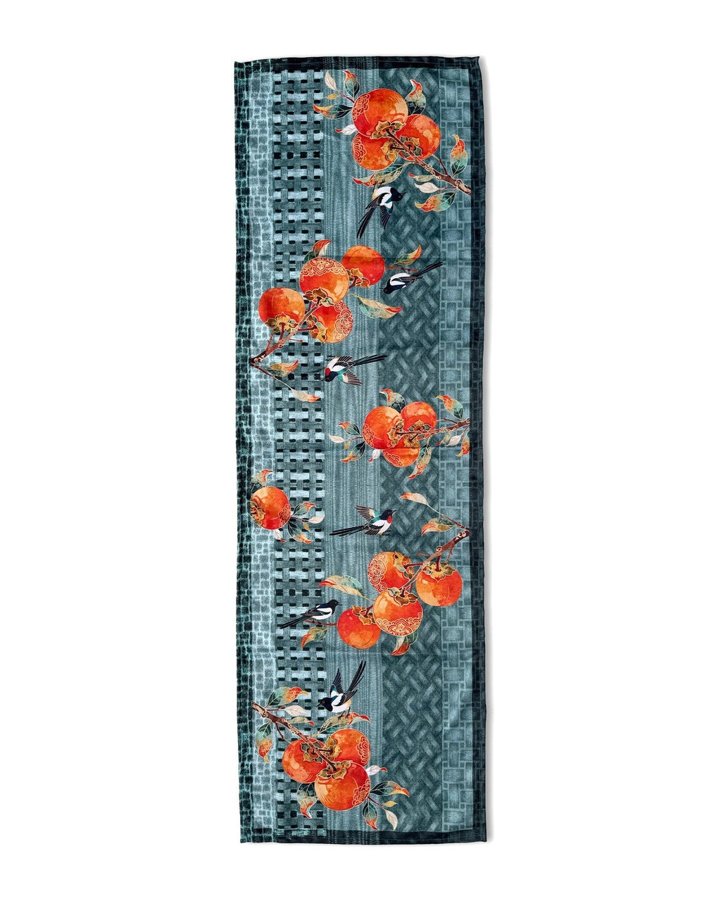 Runner 40x140 cm – Zen Kuş ve Meyve Desenli