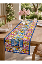 Runner 40x140 cm – Amalfi Limon ve Pencere Desenli