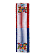 Viva Çizgili Çiçek Desenli Dekoratif Runner 40x140 cm — görsel 2