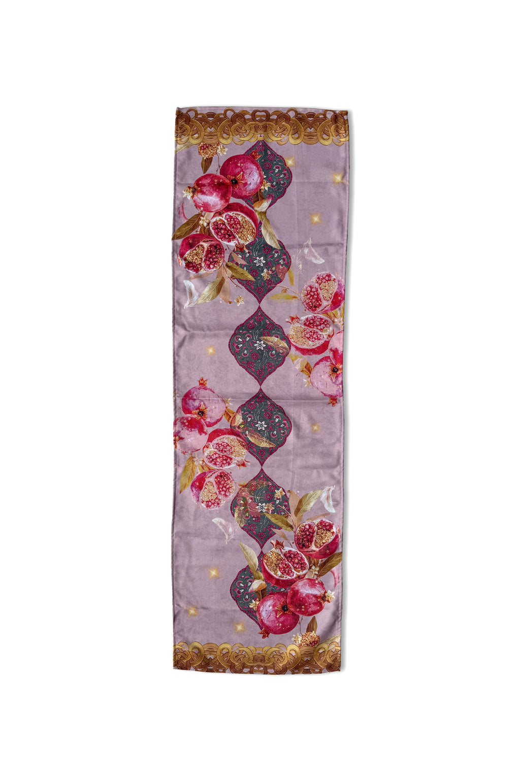 Mona Nar Ve Gold Bordür Desenli Dekoratif Runner 40x140 cm — görsel 2
