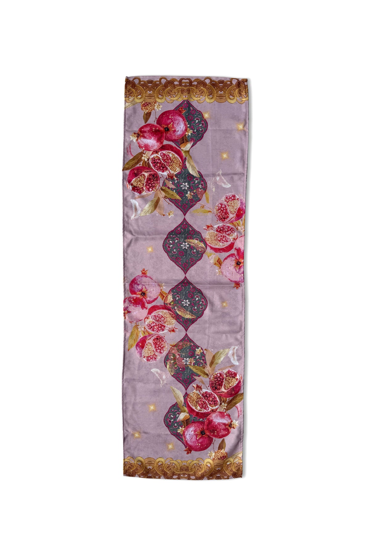 Mona Nar Ve Gold Bordür Desenli Dekoratif Runner 40x140 cm — görsel 2
