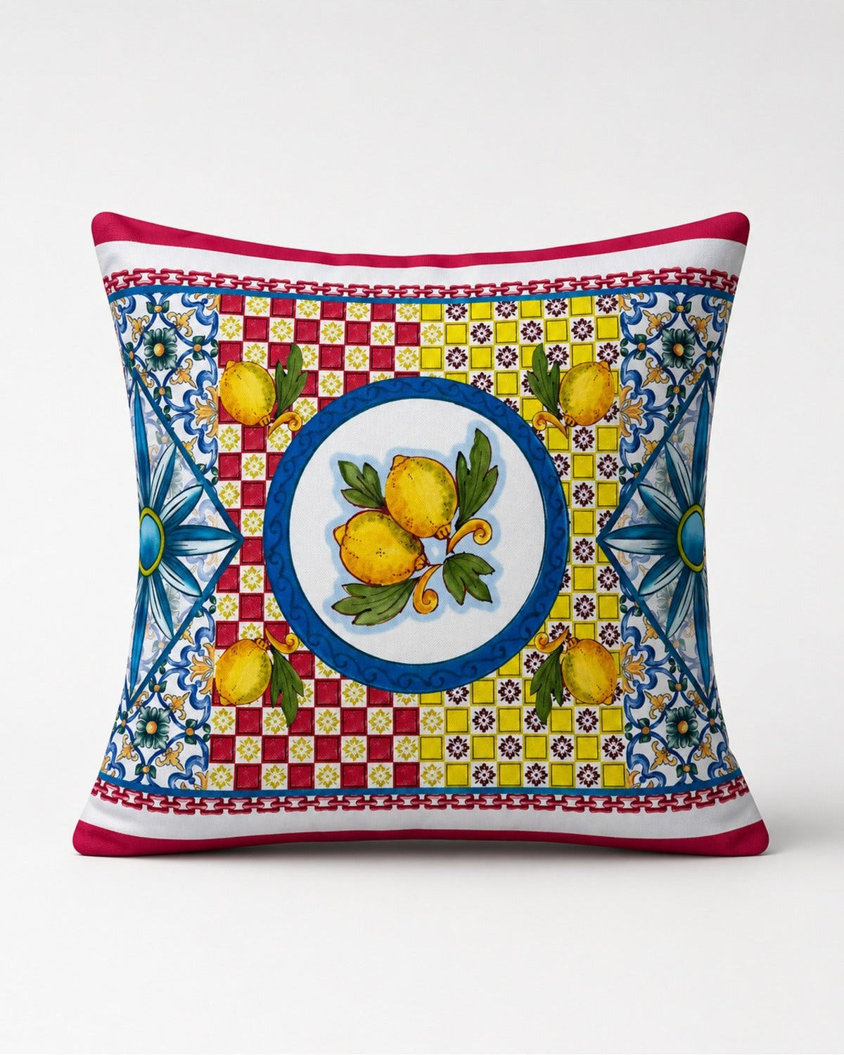 Limoncello Limon Desenli Dekoratif Kırlent Kılıfı 40x40 cm — görsel 2