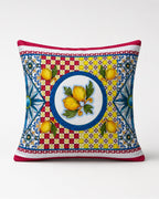 Limoncello Limon Desenli Dekoratif Kırlent Kılıfı 40x40 cm — görsel 2