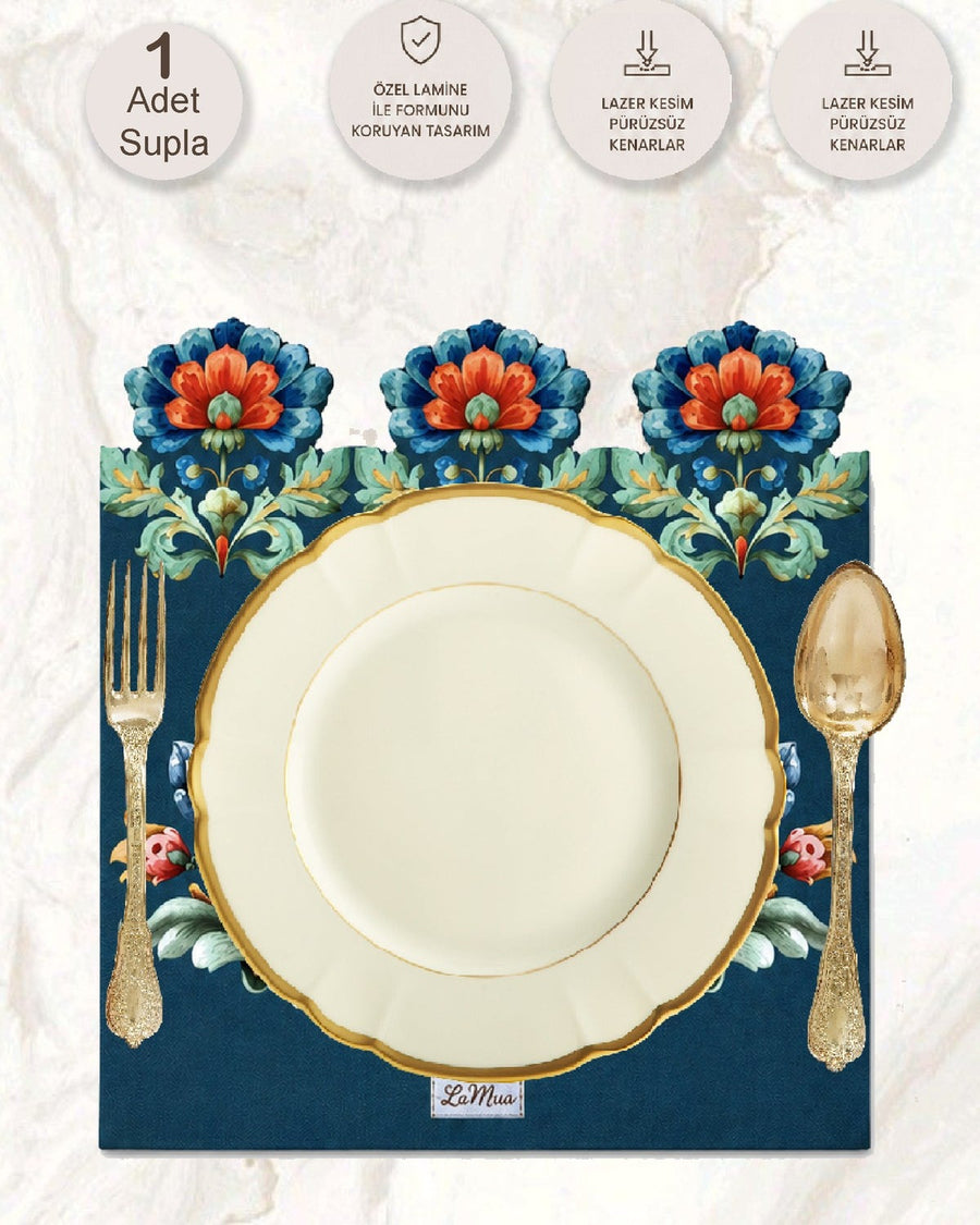 Loya Floral — Placemat, Wipe-Clean, Stain-Resistant
