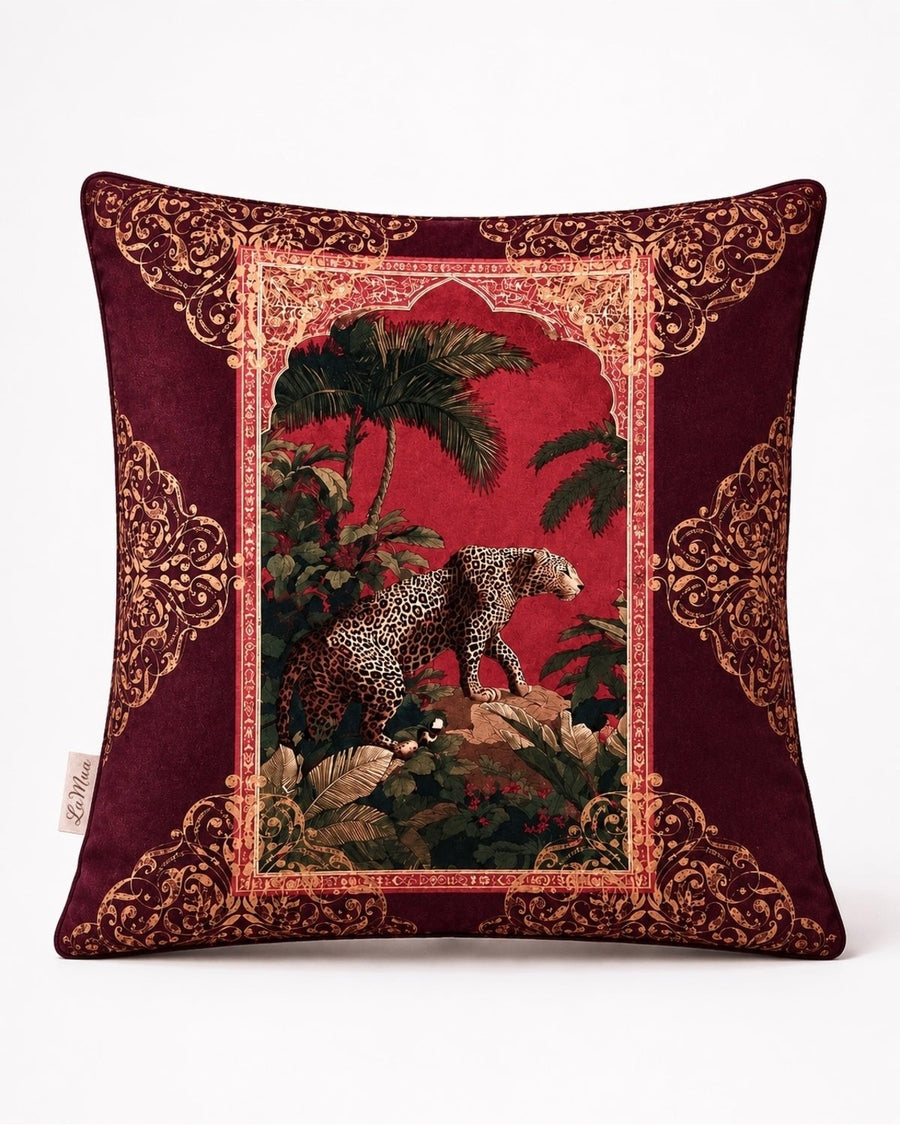Leo Leopard — Cushion Cover 40x40 cm, Zippered, Stain-Resistant