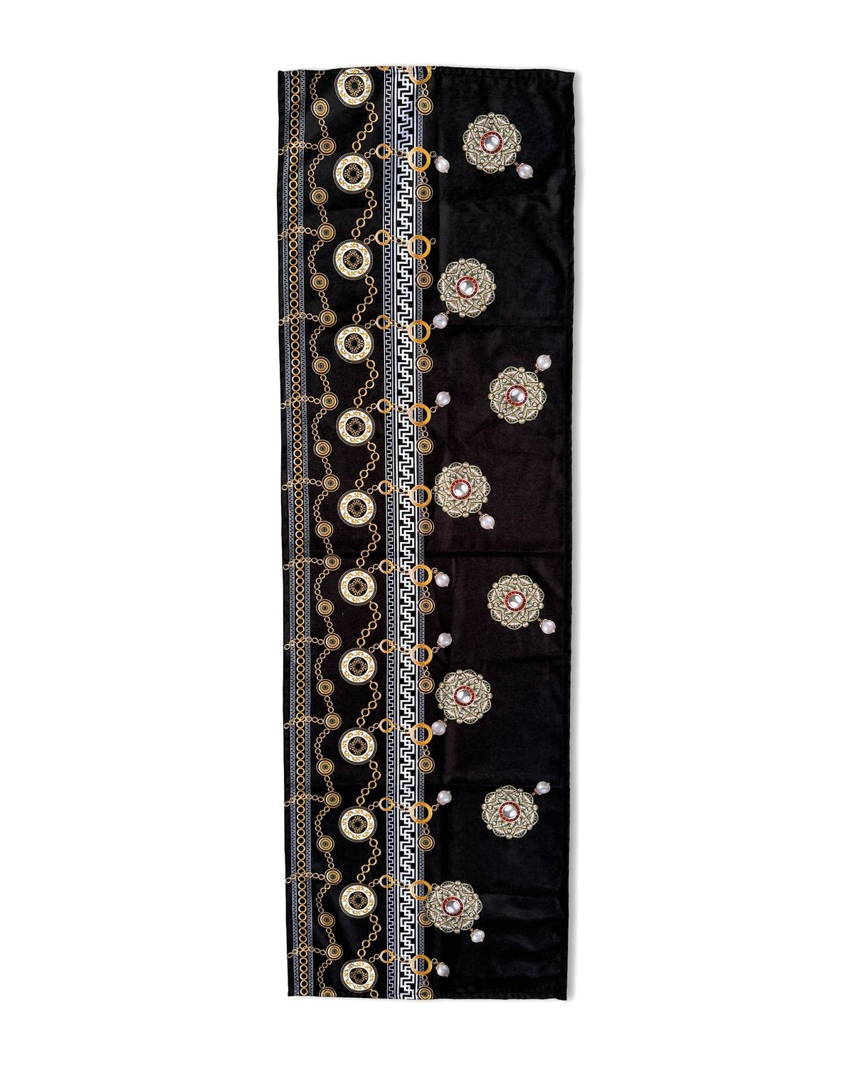 Runner 40x140 cm – Noir Siyah Gold Desenli