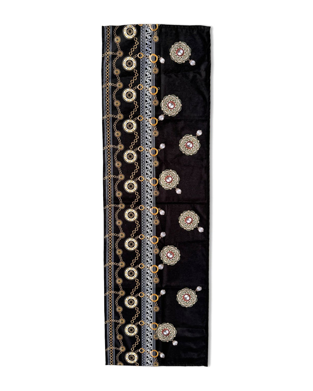 Runner 40x140 cm – Noir Siyah Gold Desenli
