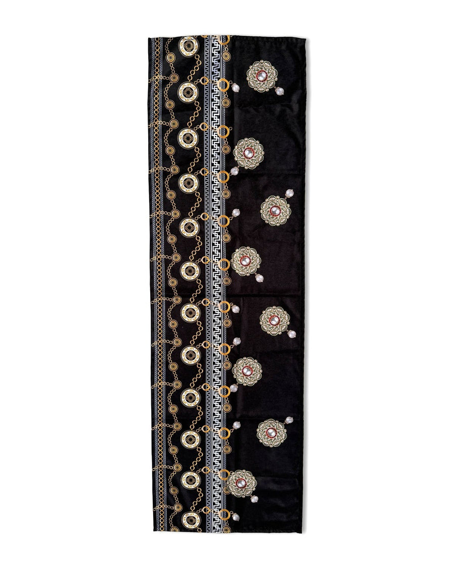 Noir Schwarz & Gold — Tischläufer 45x138 cm, fleckabweisend, abwischbar