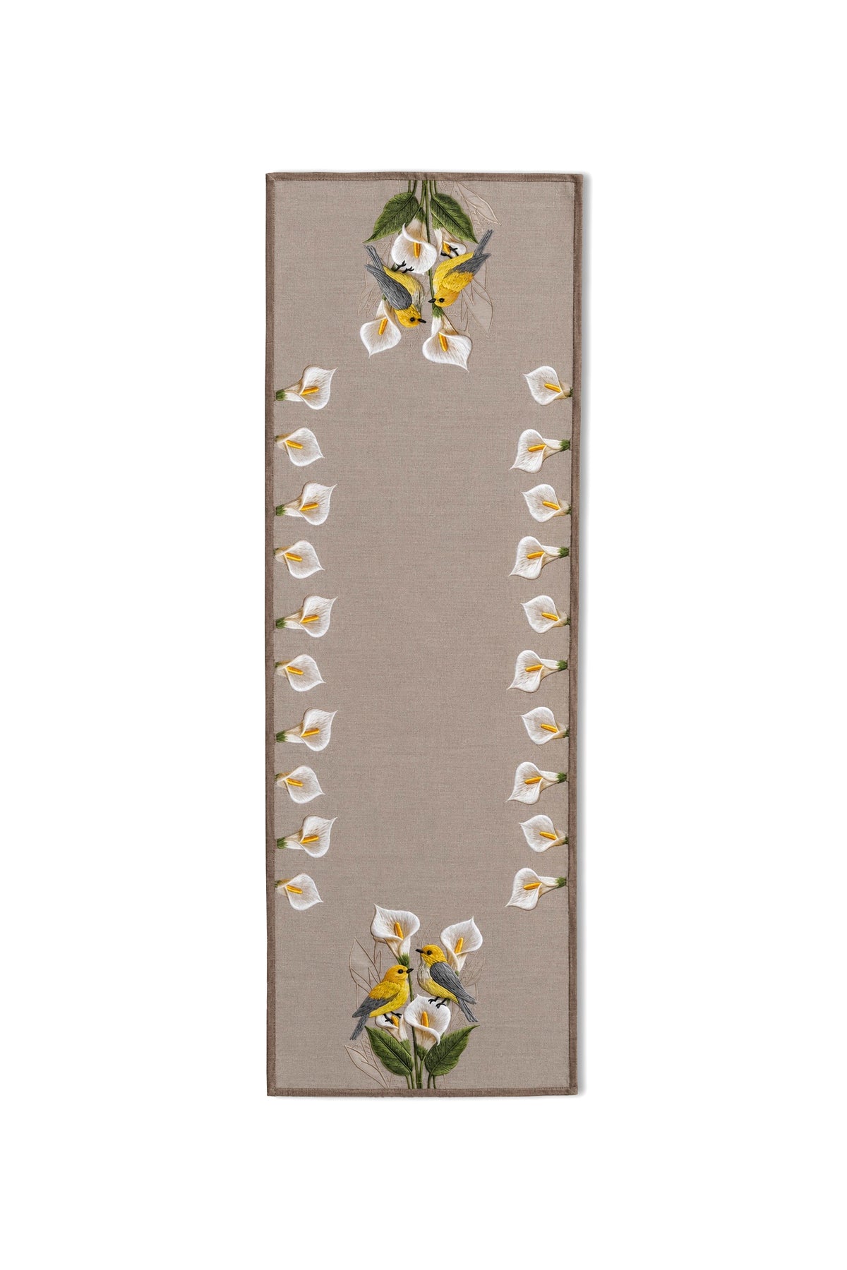 Lily Kuş ve Çiçek Desenli Dekoratif Runner 40x140 cm — görsel 2