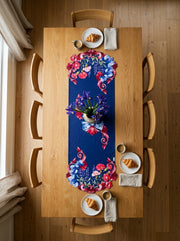 LaMua Schleife & Blüten — Laminierter Cut-Läufer 45x138 cm, fleckabweisend