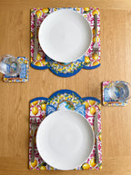 Amalfi Zitronen & Fenster Set aus 4 Platzsets + Untersetzern – Bild 1