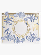 Royal Blaue Blüten & Vögel 4er-Set Platzsets – Bild 3