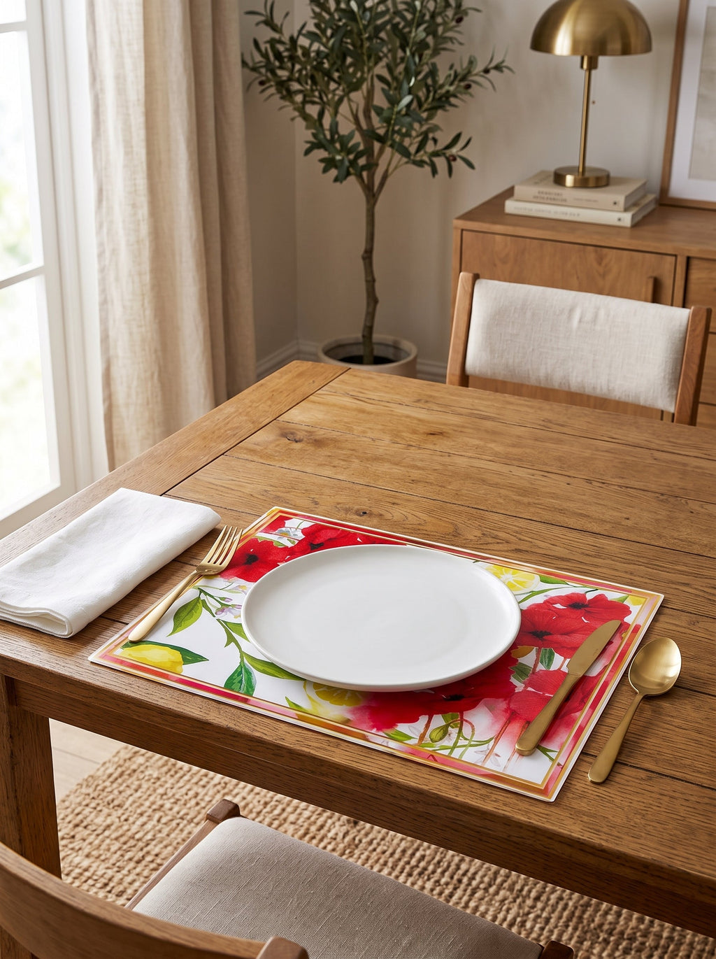 Lima Zitrone & Mohn Set aus 4 Platzsets + Untersetzern – Bild 3