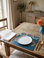 Loya Blüten Set aus 4 Platzsets + Untersetzern – Bild 4