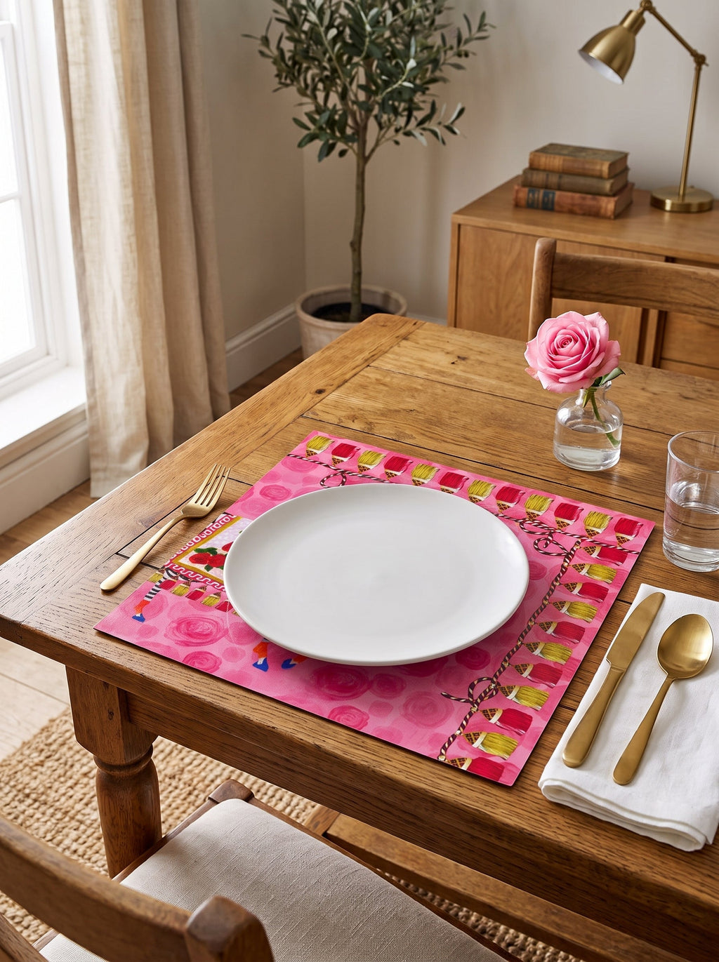Pink Zebra 4er-Set Platzsets – Bild 3