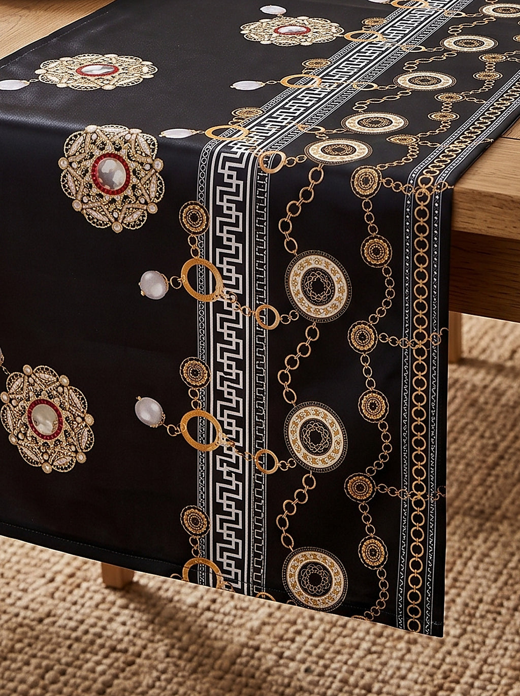 Noir Table Setting Set — Runner + Placemats + Coasters + Cushion — image 2