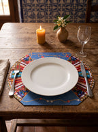 Azure Fächer & Denimblau 4er-Set Platzsets – Bild 3