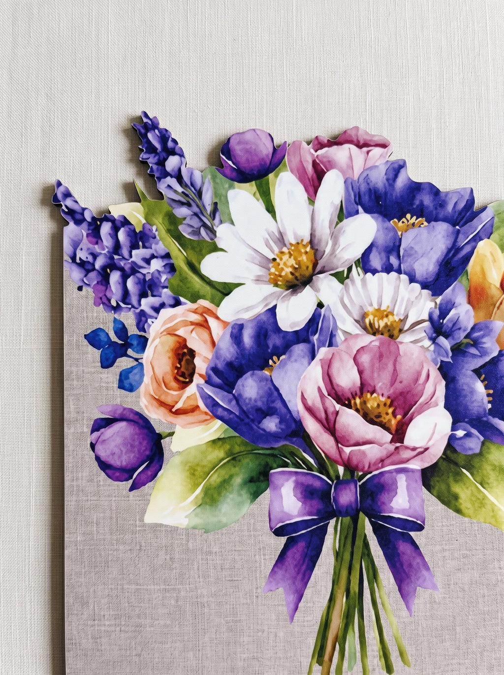Lavender Blumenstrauß Set aus 4 Platzsets + Untersetzern – Bild 5