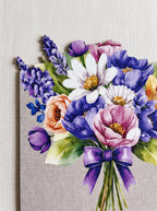 Lavender Blumenstrauß Set aus 4 Platzsets + Untersetzern – Bild 5