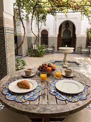 Marakes Moroccan Tile — Set of 2 Placemats + Coasters, Wipe-Clean