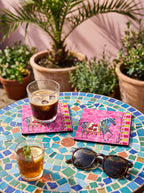 Pink Zebra Set of 4 Placemats + Coasters – image 5