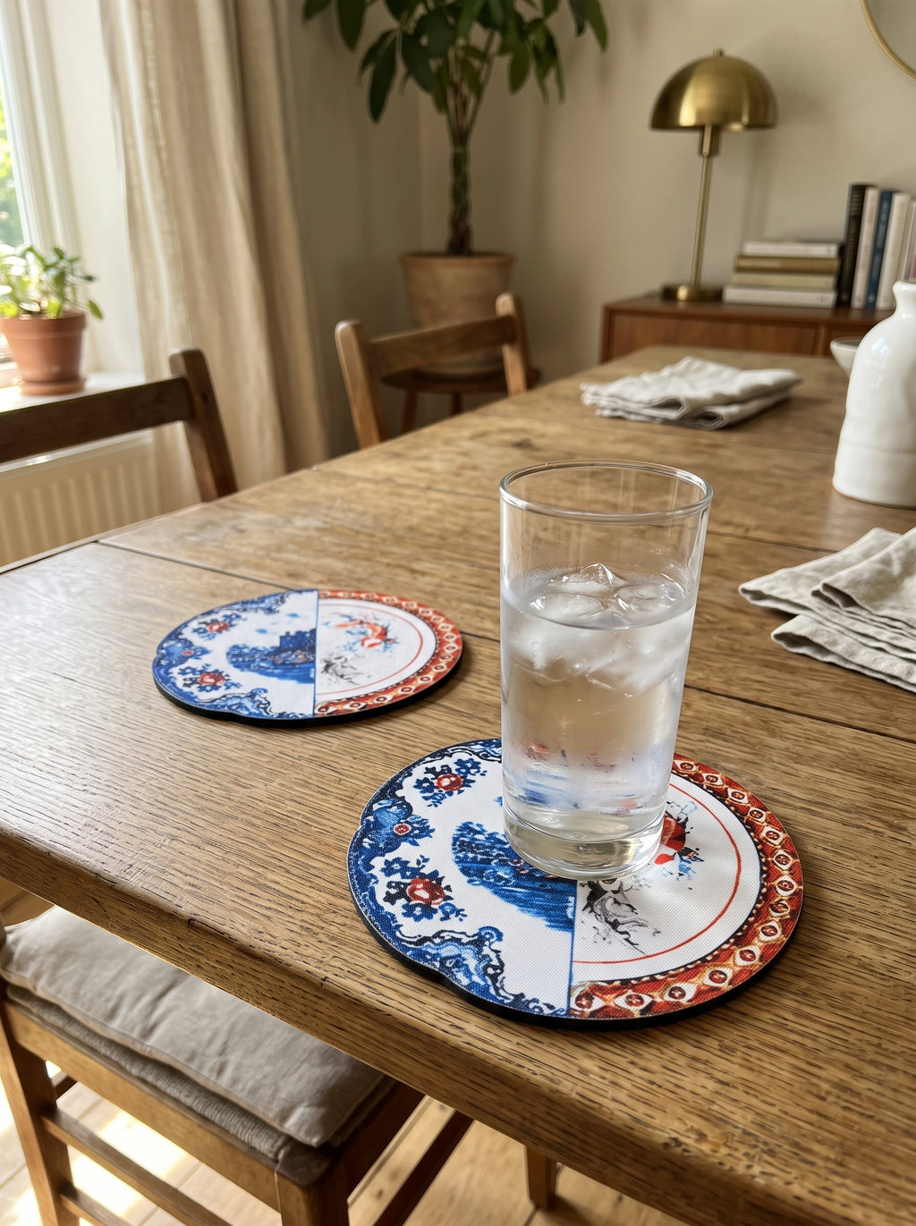 Asia Porzellanteller — Set aus 4 Platzsets + Untersetzern, abwischbar — Bild 5